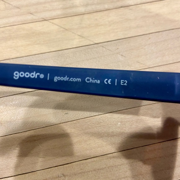 Goodr Navy Runway Sunglasses with Gold Accent - Picture 9 of 10